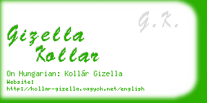 gizella kollar business card